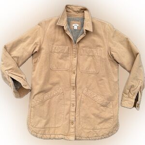 L.L. Bean Chore Jacket - Chamois Fleece Lined Button Front Shirt Shacket S